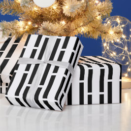 Moderne zwart-witmatrix in zwart-wit cadeaupapier