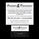 Moderne zwart-witschilder en decorator flyer<br><div class="desc">Moderne zwarte en witte schilder en decorator Adverteren brochure met de Visitekaartje winkel.</div>