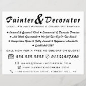 Moderne zwart-witschilder en decorator flyer (Voorkant)