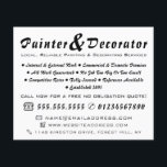 Moderne zwart-witschilder en decorator flyer<br><div class="desc">Moderne zwarte en witte schilder en decorator Adverteren brochure met de Visitekaartje winkel.</div>