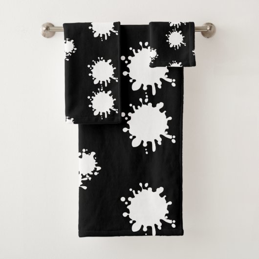 Moderne zwart-witschilderplaat bad handdoek (Insitu)