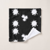 Moderne zwart-witschilderplaat bad handdoek (Wasdoekje)