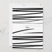 Moderne Zwart Witte Abstracte QR Code Trouw Bedankkaart (Achterkant)