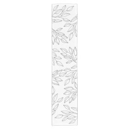 Moderne zwart-witte bladeren korte tafelloper