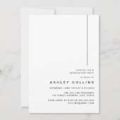 Moderne zwart-witte boog foto afstudeerfeest kaart (Achterkant)