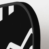 Moderne zwart-witte Chevron Pickleball Paddle (Links Detail)