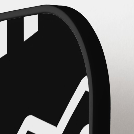 Moderne zwart-witte Chevron Pickleball Paddle (Links Detail)