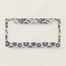 Moderne Zwart Witte Geometrische Bloemen Steruitba