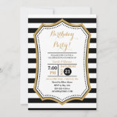 Moderne Zwart Witte Goud Glitter Kaart (Voorkant)