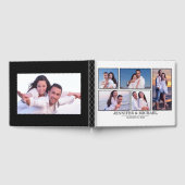 Moderne Zwart Witte Instagram Foto Collage Bruilof Gastenboek (Volledig)