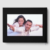 Moderne Zwart Witte Instagram Foto Collage Bruilof Gastenboek (Achterkant)