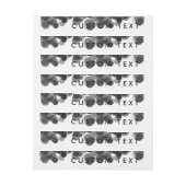 Moderne zwart-witte kaviaar dot wrap rond labels omwikkelbaar adreslabel (Vel)