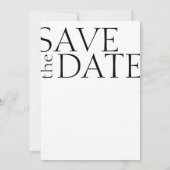 Moderne Zwart Witte Minimalistische Typografie Tro Save The Date (Achterkant)