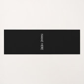 Moderne zwart-witte monogram van de douanetekst va yogamat (Achterkant (horizontaal))