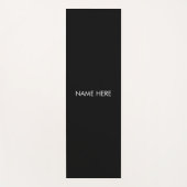 Moderne zwart-witte monogram van de douanetekst va yogamat (Voorkant)