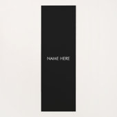 Moderne zwart-witte monogram van de douanetekst va yogamat (Achterkant)