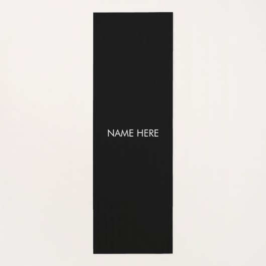 Moderne zwart-witte monogram van de douanetekst va yogamat (Achterkant)