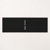 Moderne zwart-witte monogram van de douanetekst va yogamat (Voorkant (horizontaal))