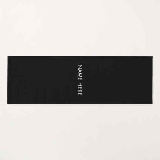 Moderne zwart-witte monogram van de douanetekst va yogamat (Voorkant (horizontaal))