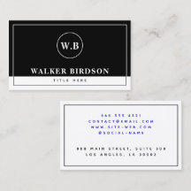 Moderne zwart-witte monogrammen