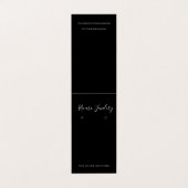 Moderne zwart-witte oorbel achtergrond visitekaartje (Buitenkant ongevouwen)