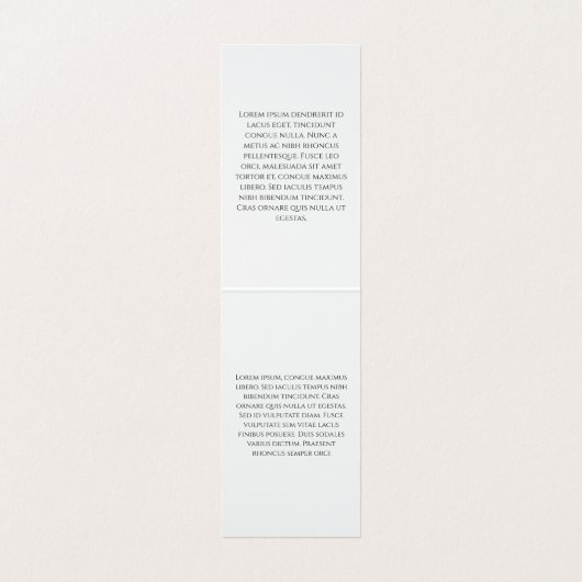 Moderne zwart-witte oorbel achtergrond visitekaartje (Binnenkant ongevouwen)