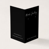 Moderne zwart-witte oorbel achtergrond visitekaartje (Buitenkant)