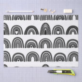 Moderne Zwart Witte Regenboog SmallBusiness Verpak Tissuepapier (Craft)