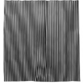 Moderne zwart-witte speldstrepen douchegordijn (Voorkant)