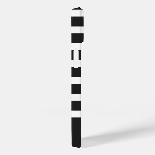 Moderne zwart-witte streep met Monogram Case-Mate iPhone Case (Achterkant / Rechts)