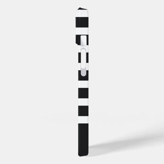 Moderne zwart-witte streep met Monogram Case-Mate iPhone Case (Achterkant / Links)