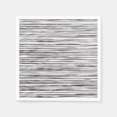 Moderne zwart-witte strepen Waterverf Servet (Voorkant)