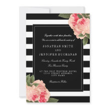 Moderne zwart-witte strepen Wedding Suite