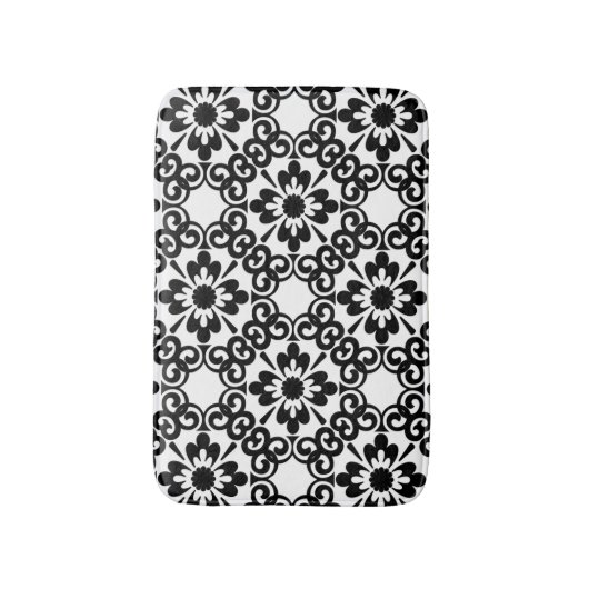 MODERNE ZWART-WITTE TEGEL BADMAT (Voorkant Verticaal)