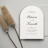 Moderne zwart-witte textuur boog QR bruiloft foto Kaart