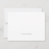 Moderne Zwart Witte Trouvrouwe Voorstelkaart (Achterkant)