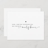 Moderne Zwart Witte Trouvrouwe Voorstelkaart Kaart (Voorkant / Achterkant)