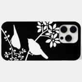Moderne zwart-witte vogels Case-Mate iPhone case (Achterkant (horizontaal))
