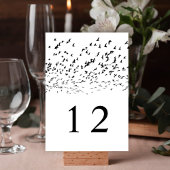 Moderne zwart-witte vogels van een Feather Wedding Kaart