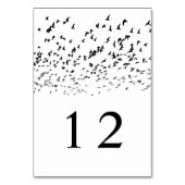 Moderne zwart-witte vogels van een Feather Wedding Kaart (Voorkant)
