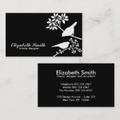 Moderne zwart-witte vogels visitekaartje (Voorkant / Achterkant)