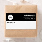 Moderne zwart-witverzending etiket (Insitu)