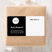 Moderne zwart-witverzending etiket (Insitu)