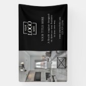 Moderne Zwart Zakelijk Logo Foto Professionele Spandoek (Verticaal)