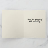 Moderne zwarte 18e Birthday mannen naam Kaart (Binnen)