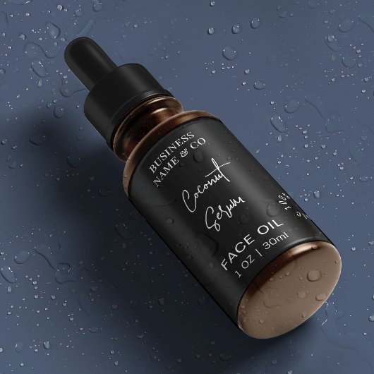 Moderne Zwarte 1 OZ Druppelfles Waterdicht Labels