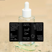 Moderne Zwarte 1 OZ Druppelfles Waterdicht Labels