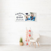 Moderne zwarte 2 FOTO-Afstuderen banner (Insitu)