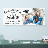 Moderne zwarte 2 FOTO-Afstuderen banner (Beurs)