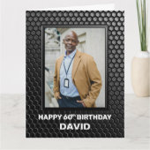 Moderne zwarte 60e verjaardag kaart (Voorkant)